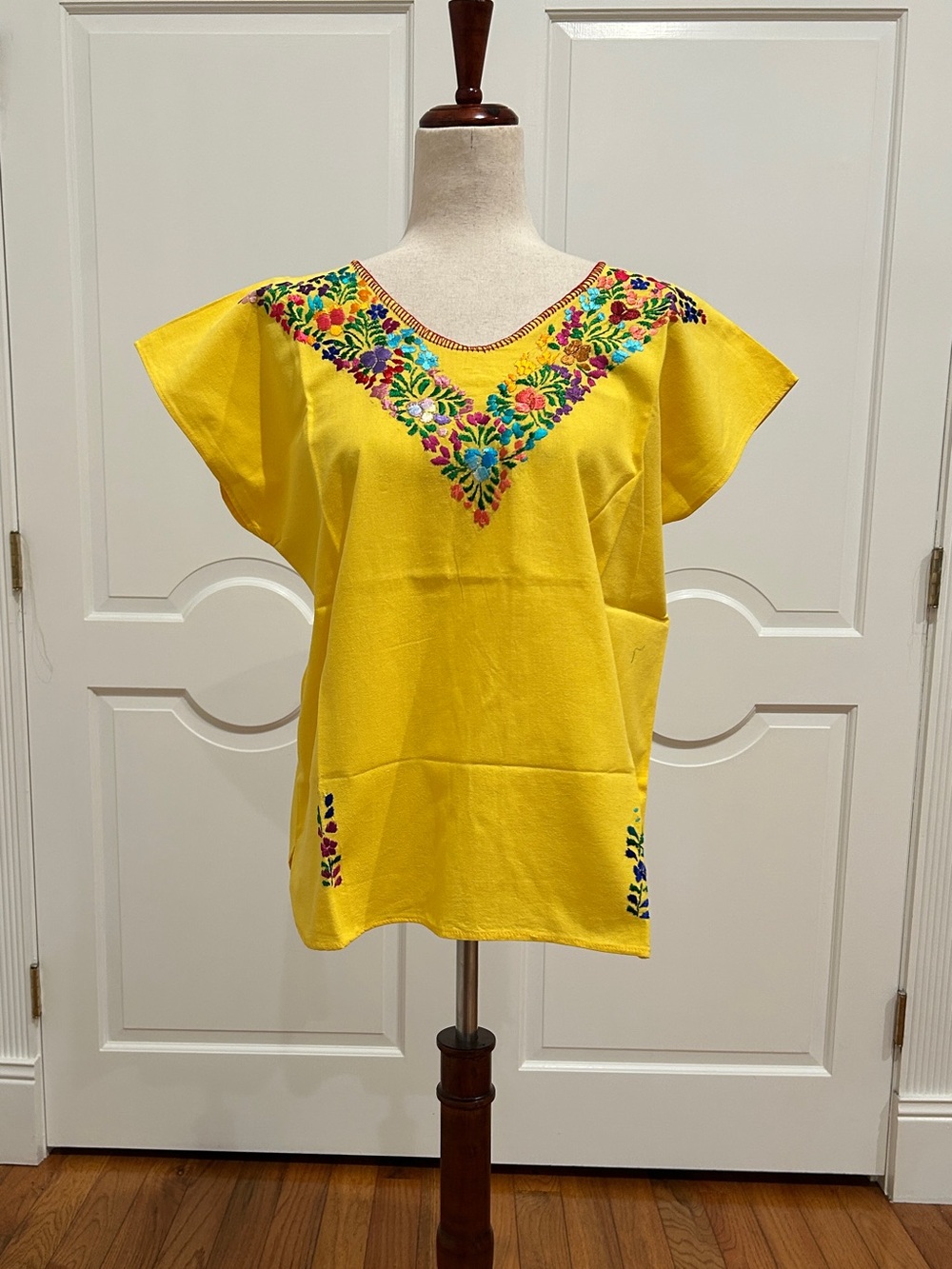 Hand Embroidered Artisan Top, Boho, Hippie, Hand Made. One of A Kind.